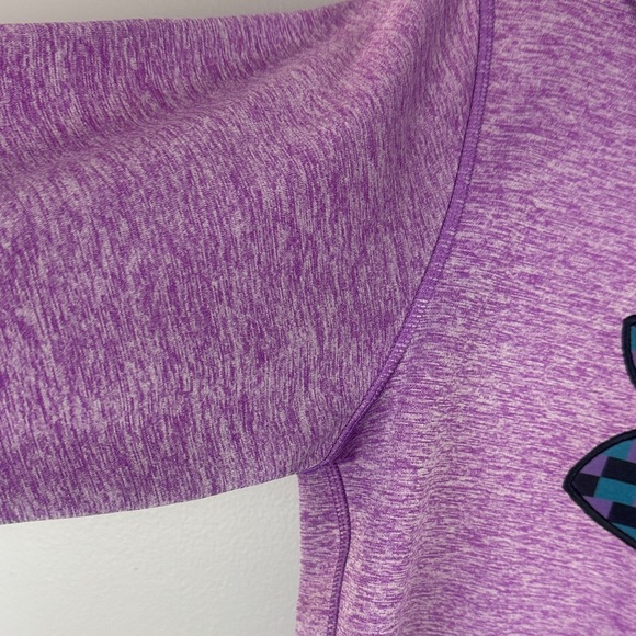 Under Armour Heathered Purple Long Sleeve Hoodie Size Medium - Picture 4 of 9